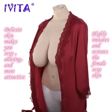 IVITA Realistic Silicone Breast Forms Fake Boobs False Breasts For Crossdresser Drag Queen Shemale Transgender Fashion Bodysuit IVITA Realistic Silicone Breast Forms Fake Boobs False Breasts For Crossdresser Drag Queen Shemale Transgender Fashion Bodysuit