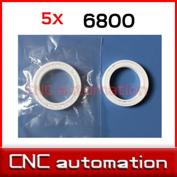 

5pcs full Zirconia ZrO2 6800 ceramic Radial shaft Ball Bearings 10*19*5mm