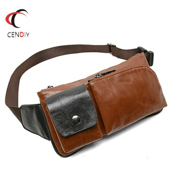 

2020 Fashion Men Waist Pack Fanny Pack Belt Bag Phone Pouch Bags Brand Pu Leather Male Small Travel Waist Bag