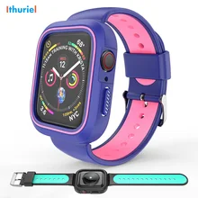 Резиновый ремешок для часов Ithuriel для Apple Watch, ремешок 38 мм, 40 мм, 42 мм, 44 мм, мягкий спортивный Чехол для iWatch series 4, 3, 2, модный