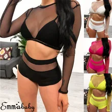 Женские летние бикини в сеточку, пляжная одежда, купальный костюм, пляжная одежда, комплект из двух предметов, сексуальный комплект одежды