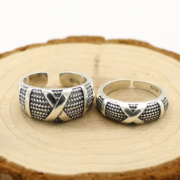 

Women Personality Thai Silver Ring Retro Temperament Accessories Sterling Silver Ring Male Open Ended Couple Rings