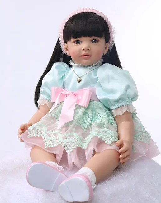 

60cm Silicone Reborn Baby Doll Toys Princess Sweet Toddler Babies Lovely Birthday Present Girls Brinquedos Alive Bebe Bonecas