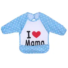 2017 New Brand Cute Baby Toddler Waterproof Long Sleeve Bibs Children Kids Feeding Smock Apron Baby Girls Boys Bibs