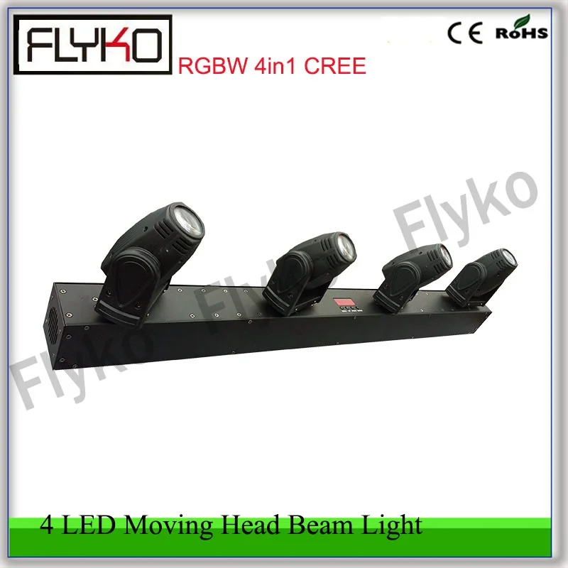 

Free shipping 4*10W RGBW 4in1 CREE LED stage decoration equipment factory price hot selling moving head beam light