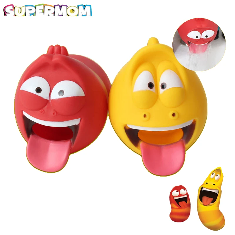 

Larva Faucet Extender Bath Tap Fun Animals Kitchen Bathtub mouth Protection Cover Baby Kids Hand Washing Bathroom Corner Guards