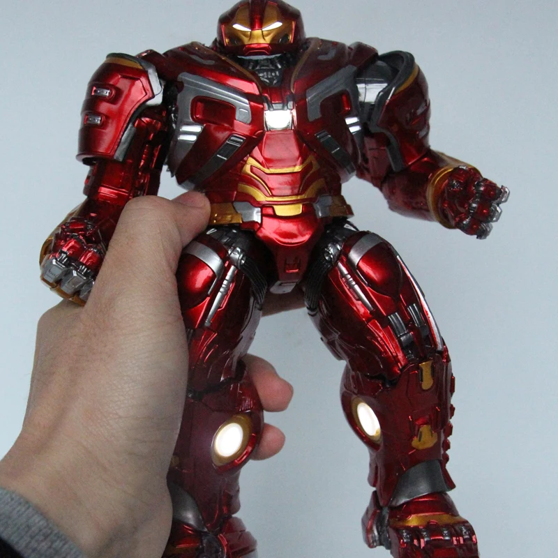 Marvel Мстители халкбастер со светодиодный светильник 20 см Железный человек Халк супер герой ПВХ фигурка модель игрушки с зарядным кабелем