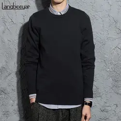 2018 модный свитер для мужчин s пуловеры сплошной цвет Slim Fit Джемперы Knitred шерстяной Осень корейский стиль повседневное мужская одежда