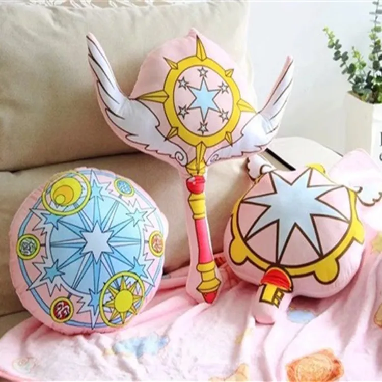 

Card Captor Sakura Anime Magic Array Magic Wand Stick Printed Soft Cartoon Creative Lovely Plush Pillow Back Cushion Blanket New