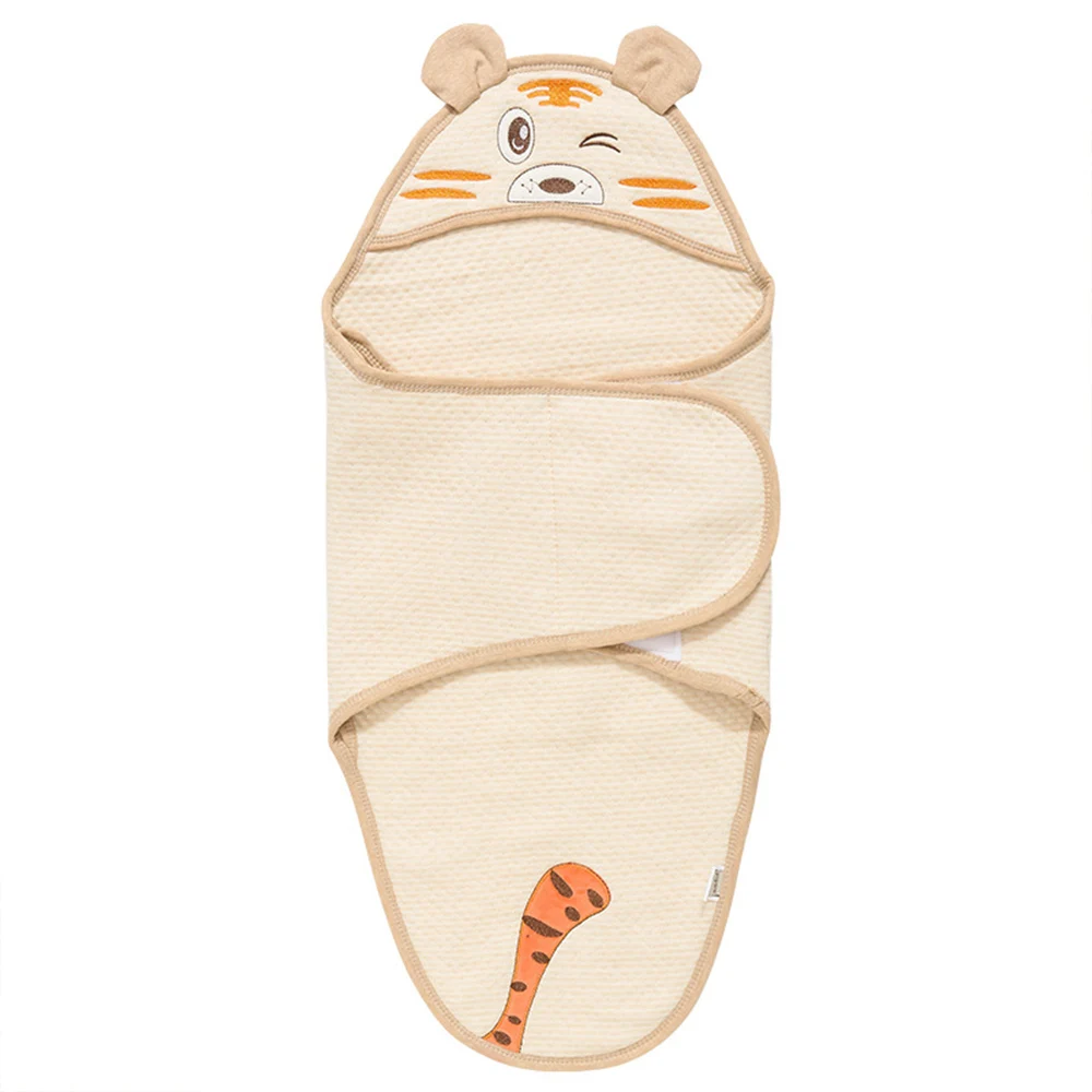 Новорожденный спальный мешок-кокон конверты для новорожденных натуральный окрашенный хлопок мультфильм вышитые детские коляски мешок детский кокон - Цвет: Tiger
