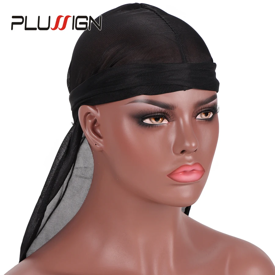 Us 11 39 35 Off Fashion Women Silk 2020 Men Silky Durag Hair Loss Head Wrap Cap Summer Bandannas Doo Rag Turban Hat Hair Accessories 6pcs In