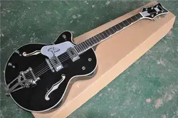 Высочайшее качество Полу Hollow тела палисандр гриф черный Gretsch Сокол 6120 левой Электрогитары с Bigsby тремоло 18915-12