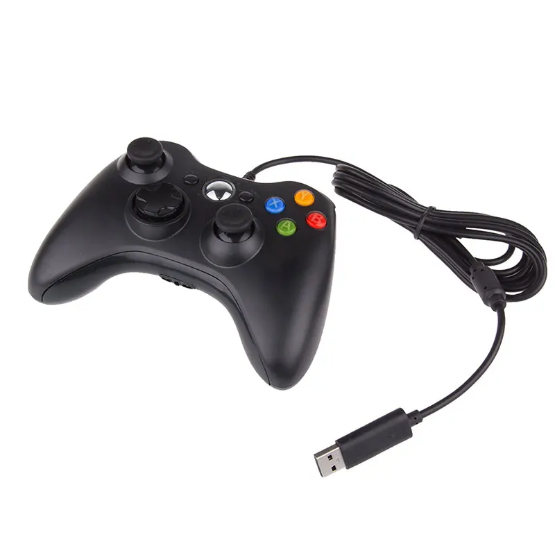 Игровая ручка USB проводной джойстик геймпад для xbox 360 консоль проводной контроллер для xbox 360 PC игровой джойстик аксессуар - Цвет: Черный