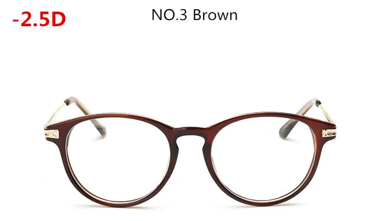 Коричневые классические очки для близорукости близорукие очки готовые очки для близорукости-0,5-1,0,-1,5,-2,0,-2,5,-3,0,-3,5,-4,0,-5,0,-5,5,-6,0 - Цвет оправы: Myopia 250