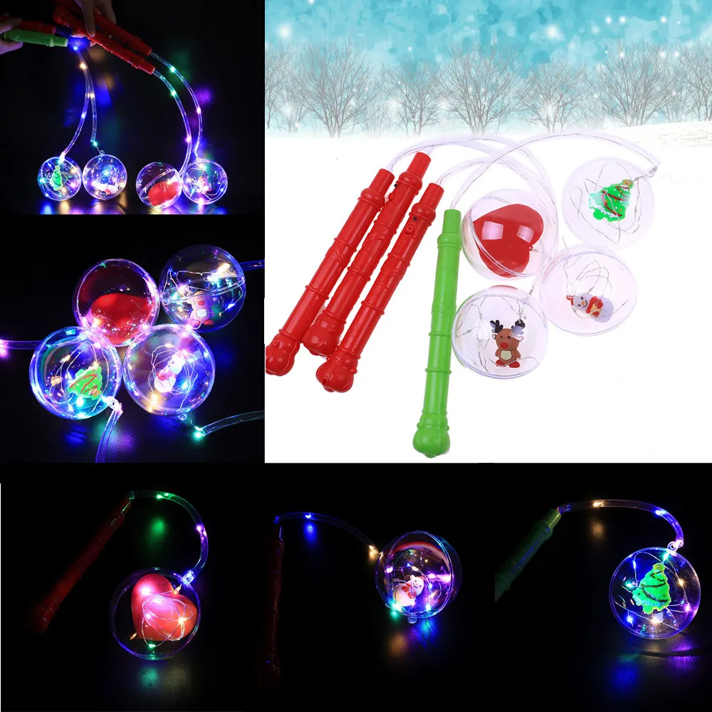 Мода 2019 г. Рождество мигает ясно бобо мяч светодиодный гибкий фонарь лампа Xmas игрушка-подарок для детей игрушечные лошадки дропшиппинг