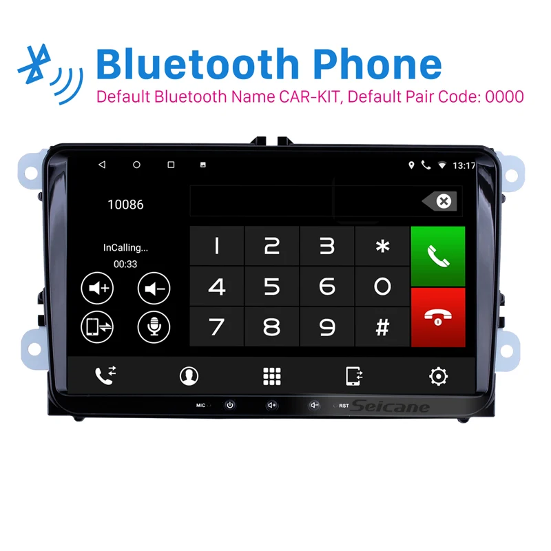 Perfect Seicane Andriod 8.1 Car Radio Head Unit GPS Navi player For Universal VW Volkswagen Golf Polo Passat cc b5 b6 SEAT LEON Sharan 1