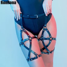 БДСМ кожаный ремень-подвязка пояс эротический пастельный готический белье ноги ремень для тела грудная клетка Подтяжки Пояс для чулок бондаж готический