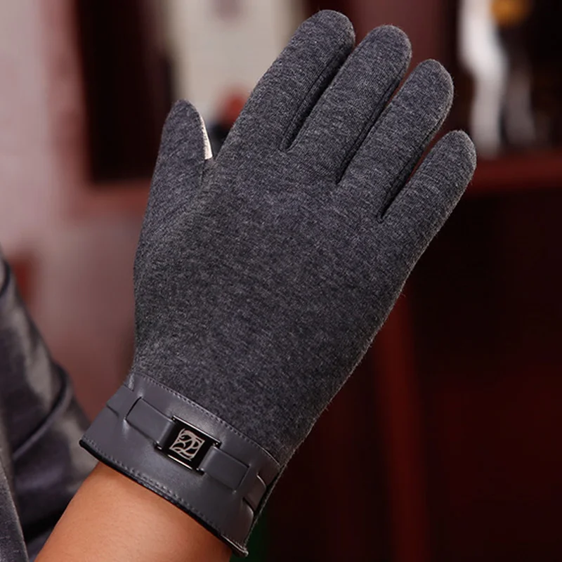 Мужские зимние перчатки и варежки для взрослых, однотонные модные кашемировые сенсорные перчатки для экрана, Зимние перчатки для смартфонов, планшетов