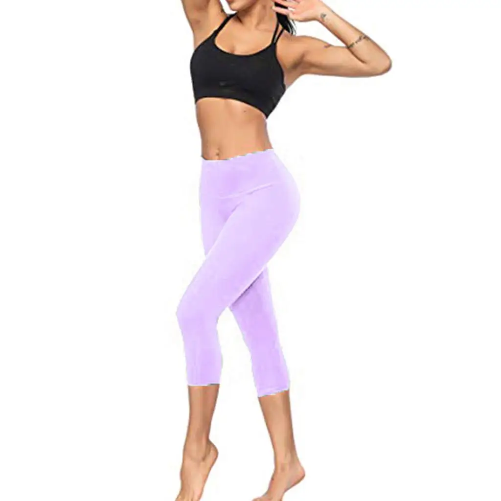 

5 pieces Women's Solid Color Hips Pants Sports Leggings with Pocket Fashion Popular2019 Nylon