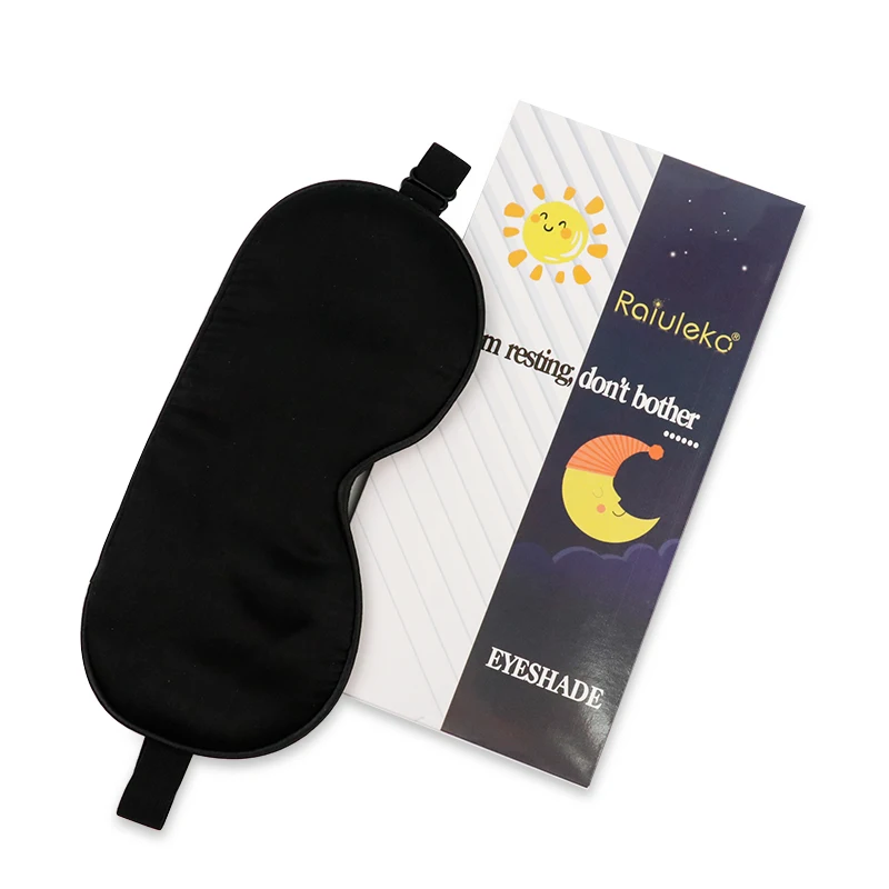 

Upscale Smooth Natural Silk Sleeping Eye Mask 3D Sleep Mask Eye Cover Bandage for Sleep Eyeshade Black Eyepatch Blindfolds Light