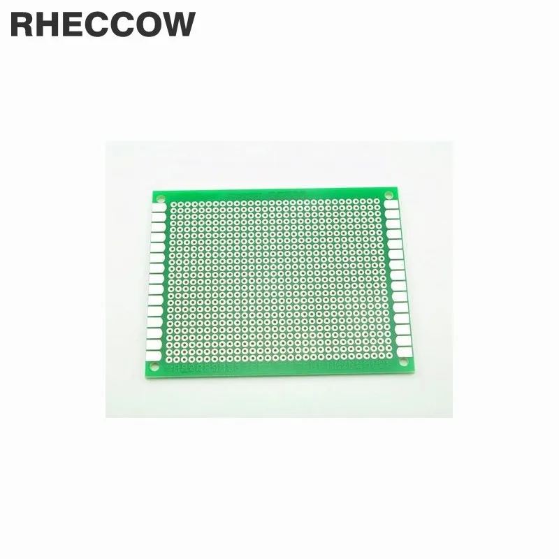 RHECCOW 8x12 см 12*8 см 2,54 мм 1,6 мм стекло-эпоксидная FR4 прототипирование лужение покрытием односторонняя универсальная печатная плата