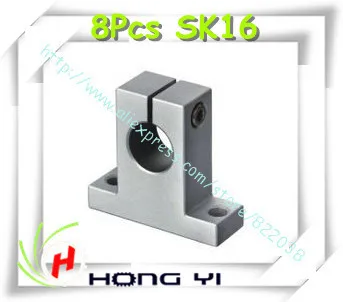 

8pcs SK16 SH16A 16mm CNC Linear Rail Shaft Support XYZ Table