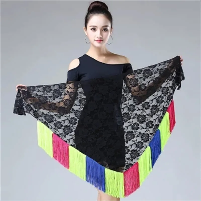 

29Color New Latin Dance Skirt Women Tassels Apron Costume Training Hip Scarf Cha Cha Samba Dancing Waist Towel Latin Accessories