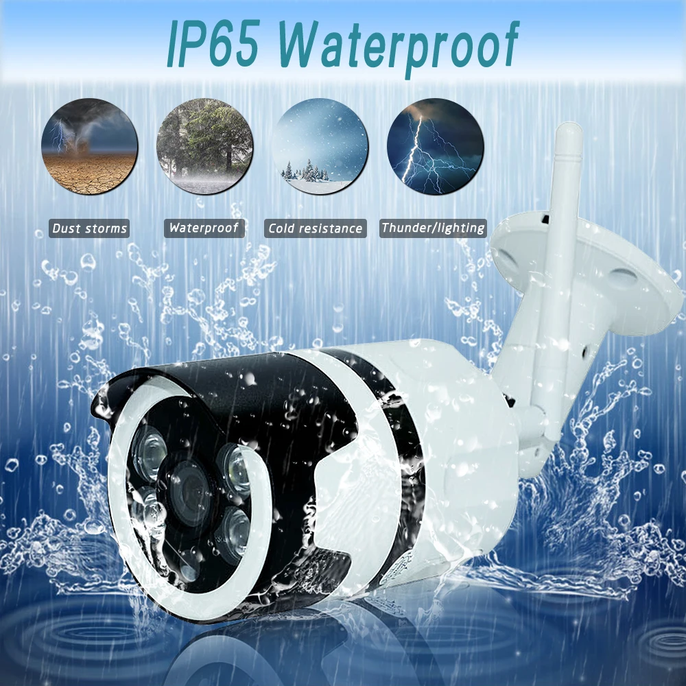 Wifi Outdoor IP Camera 1080P 2.0MP Wireless Security Camera Two Way Audio TF Card Record Smart P2P Waterproof Bullet Camera