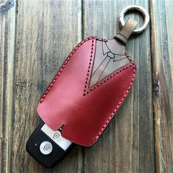 

Etaofun high quality cartoon genuine leather car key holder, women's fashion housekeeper for men, hot sale brand new key case