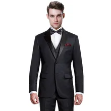 Шикарные мужские костюмы для торжественных случаев, мужской костюм, Модный деловой костюм из трех предметов, костюм для жениха