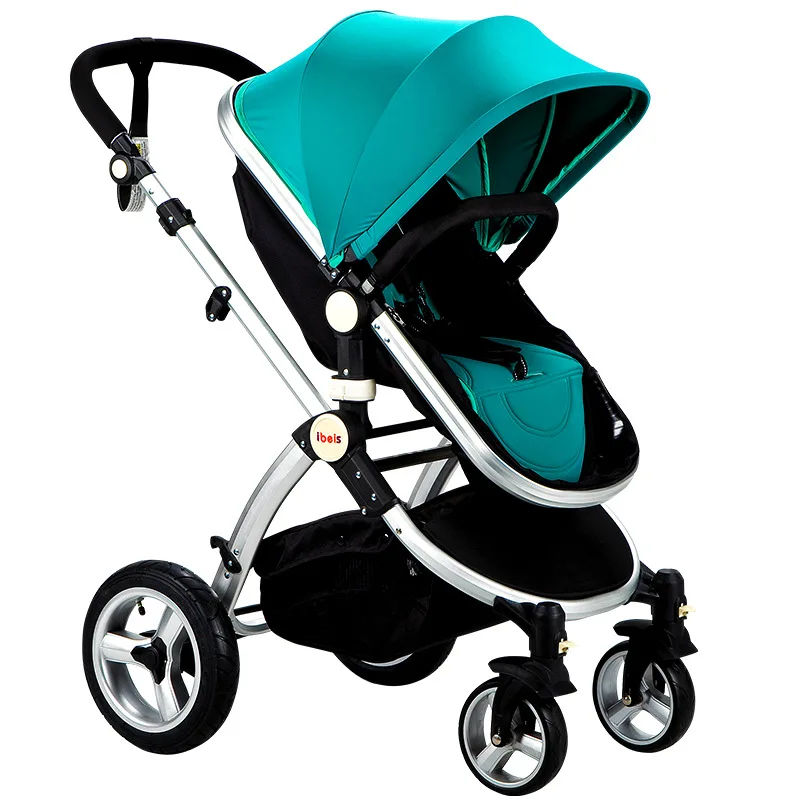 

Four Wheels Stroller Baby stroller high stroller double sitting fold folding light four wheel shock absorber BB baby stroller F1