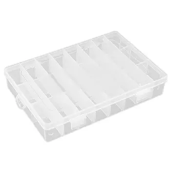 

Adjustable 24 Compartment Slot Plastic Storage Box Jewelry Tool Container