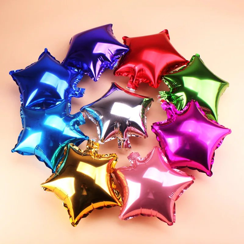 Абрикос 18 дюймов звезда форма надувной шар из алюминиевой фольги для свадебного украшения детей Классические игрушки Воздушные шары