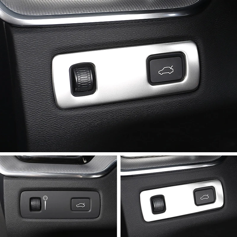 

For Volvo S90 / V90 2017 2018 2019 Car Styling Stainless Steel Interior Head Light Headlight Switch Button Cover Trim 1PCS