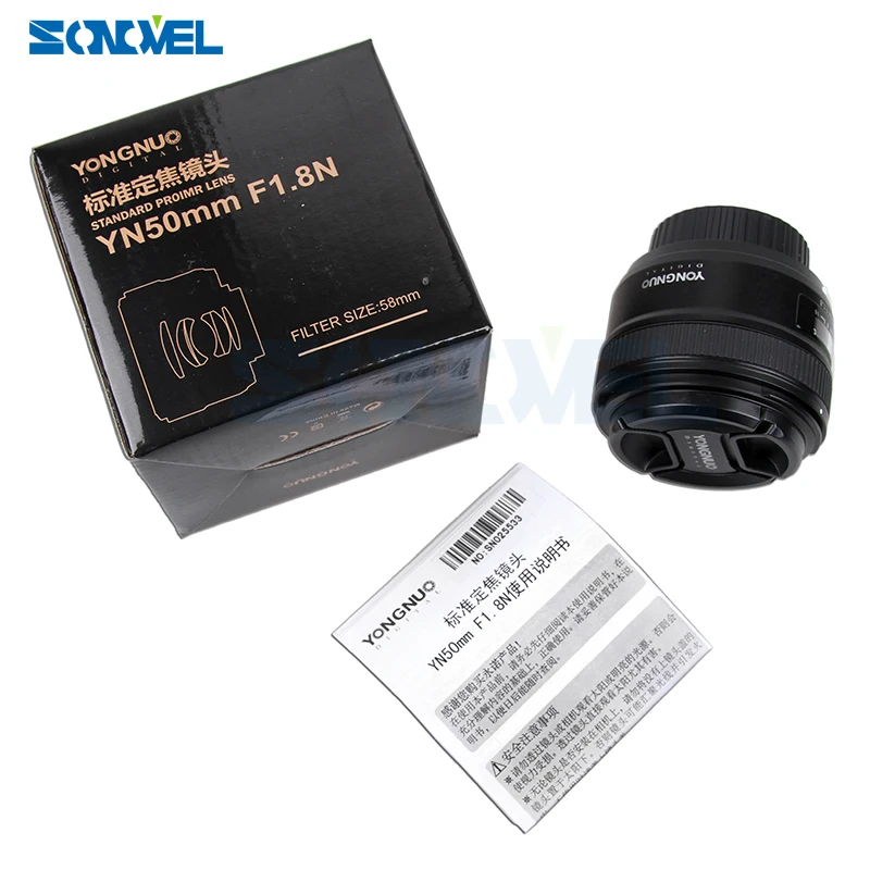 Объектив камеры YONGNUO YN50mm F1.8 MF YN 50 мм f/1,8 AF объектив YN50 апертура Автофокус для NIKON D7500 D7200 D5600 D5200 D750 D500 D5