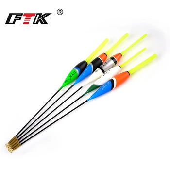

FTK Barguzinsky Fir Float 5Pcs/Lot Fishing Float Length 17.5cm-21.0cm Floating 1g 2g 3g Mix Color For Bottom Fishing Float