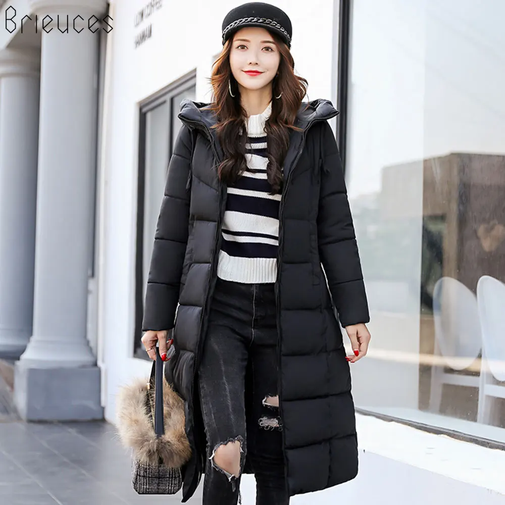 Beieuces 2019 Warm Winter Jacket Women Hooded plus size Thicken long Parkas Outwear Bread Loose Style warm Winter Coat women