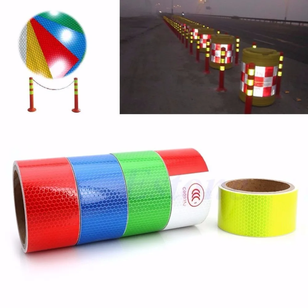 Blue Reflective Safety Warning Conspicuity Tape Film Stickers 2/"x10/'