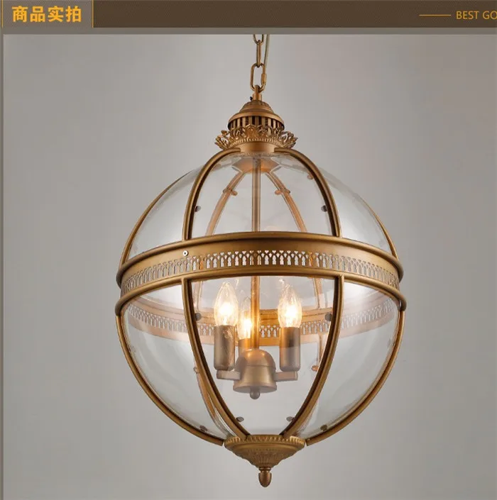 Винтажный Лофт подвесной светильник из кованого железа, стеклянный абажур, круглый светильник для кухни, столовой, бара, настольного светильника, подвесные лампы