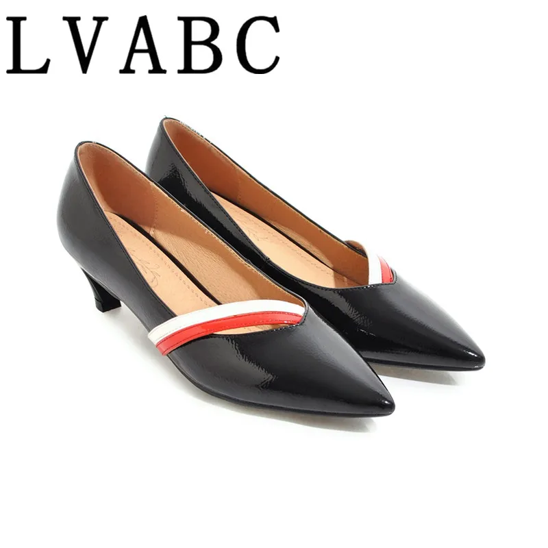 red white fashion shoes woman pointed toe 2018 new arrival shallow