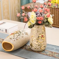Europe Gold Ceramic Vase Home Decor Creative Design Porcelain Decorative Flower Vase For Wedding Decoration 2