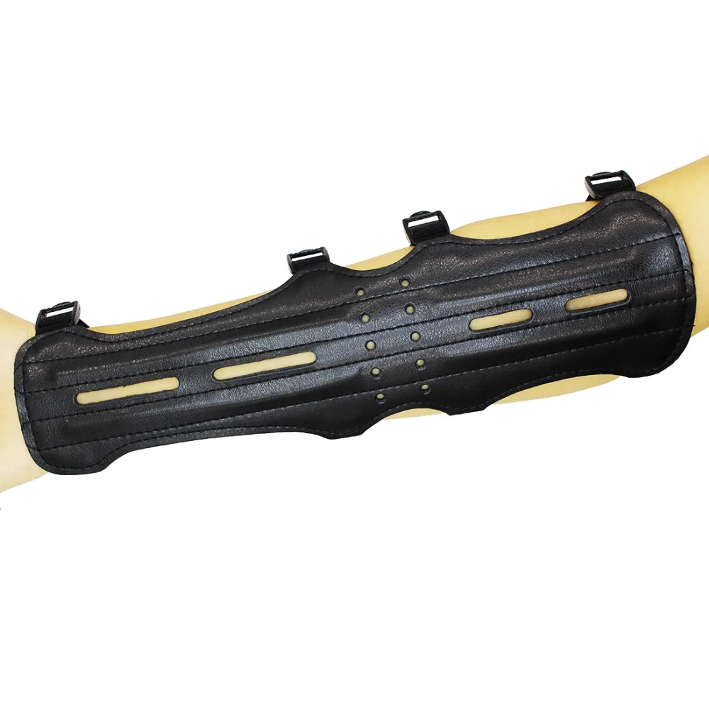 

4 Straps Archery Arm Guard Protective Arm Protector for Recurve Bow Takedown Longbow Tradition American Hunting Compound Bow