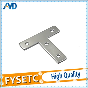 

5 Pcs Angle Plate Corner Brace Flat T Shape Repair Bracket 60mmx60mm For Aluminum Profile 2020 20x20 with 4 holes