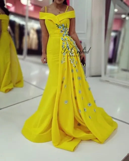 yellow floral homecoming dress