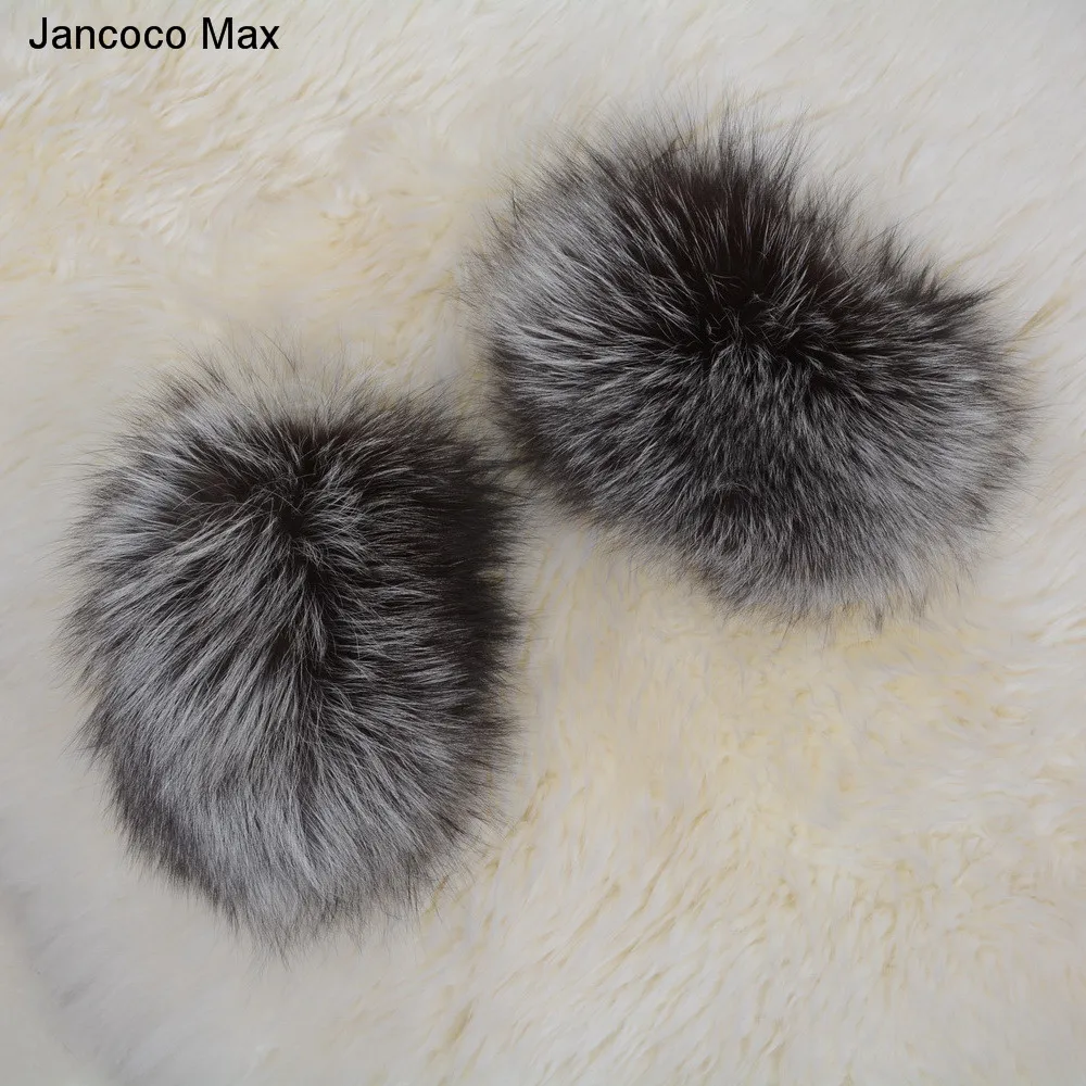 Jancoco Max зима женский Настоящий Лисий Мех рукава манжеты браслет-кольцо енот мех манжеты для моды парка пальто куртки Люкс S7231
