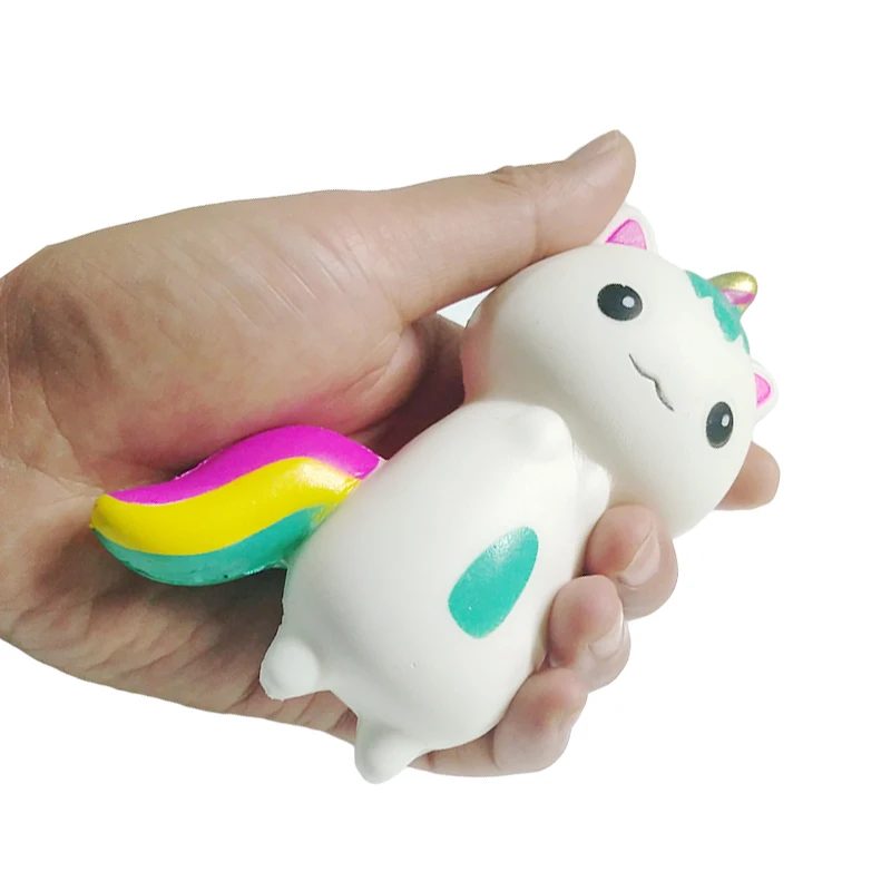 New New Cute Unicorn Cat Squishy Kitty Doll Slow Rising Soft Squeeze Toy PU Bread Cake Scented Anti Str