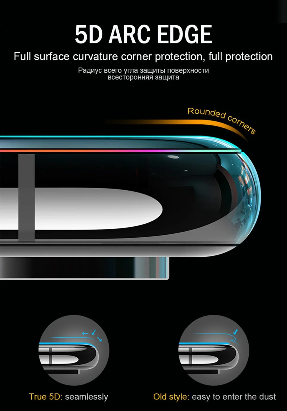 5D Glass for Huawei Mate 10 Lite Screen Protector Display Full Cover for Huawei Honor V9 8 Mate 9 10 lite pro Tempered Glass 3D (3)