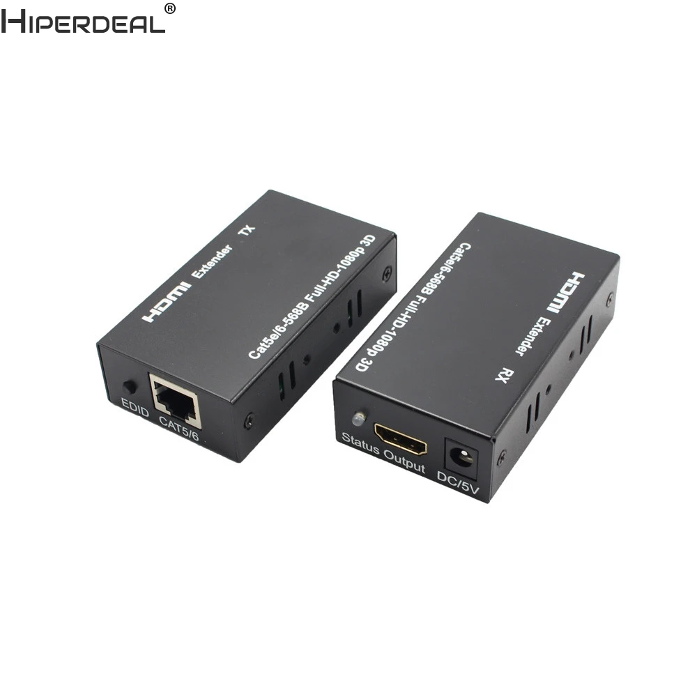 HIPERDEAL HDMI Симметрирующий удлинитель над одним котом Cat6/6A HD 196FT 60 M 3D способный 1080 p