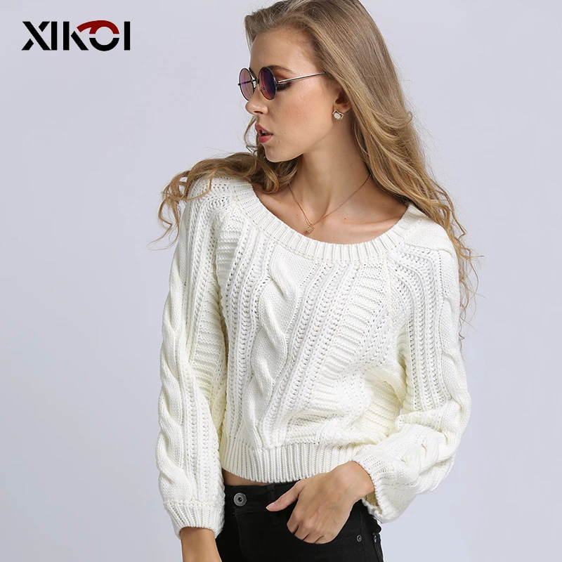 XIKOI Women Sweater Knitted Think Tight Sizes Inside Wear Lady Jumper Women's Turtleneck Warm 2018 Winter Solid | Женская одежда