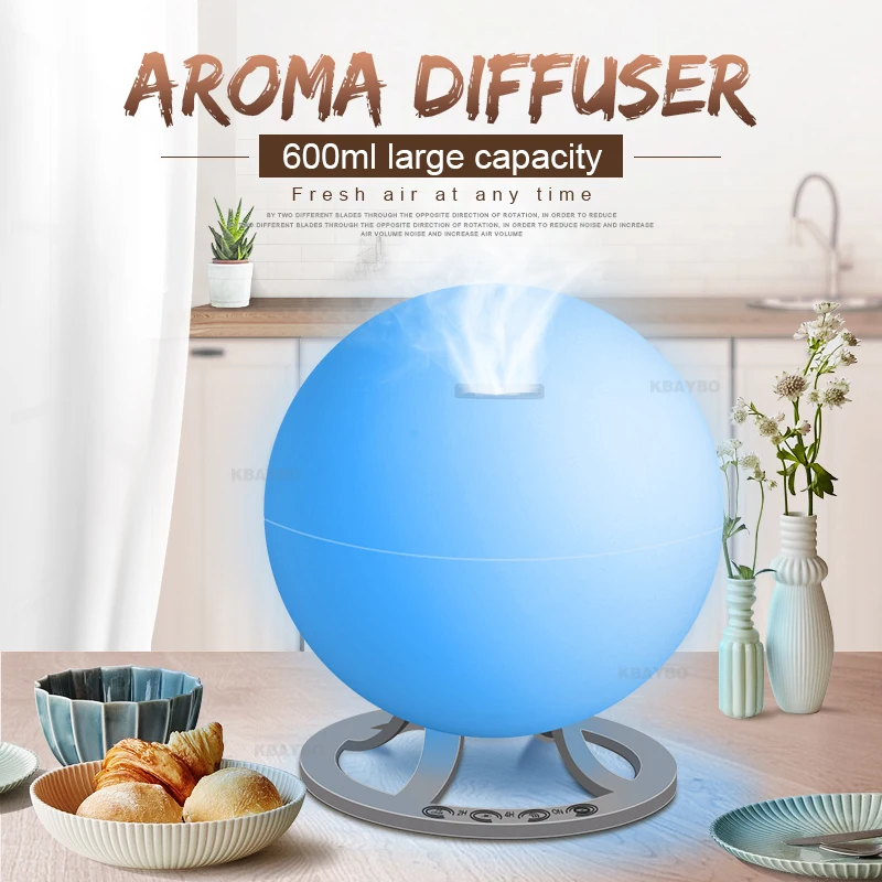 

Ultrasonic Air Humidifier 600ml Aroma Essential Oil Diffuser LED Light Purifier Aromatherapy s